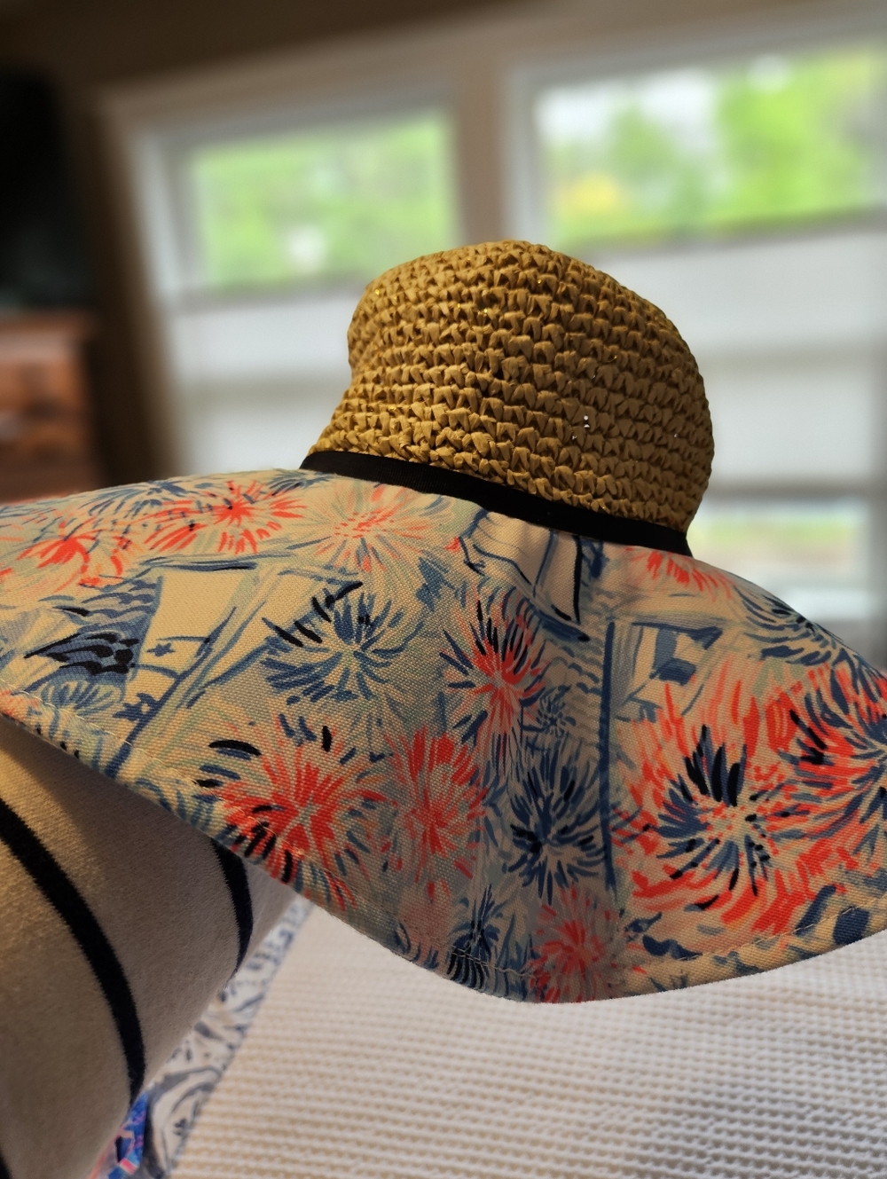 Lilly Pulitzer Vibrant Pink and Blue Sun Hat